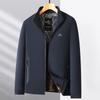Hengyuanxiang Men's Stand Collar Fleece-Lined Winter Jacket