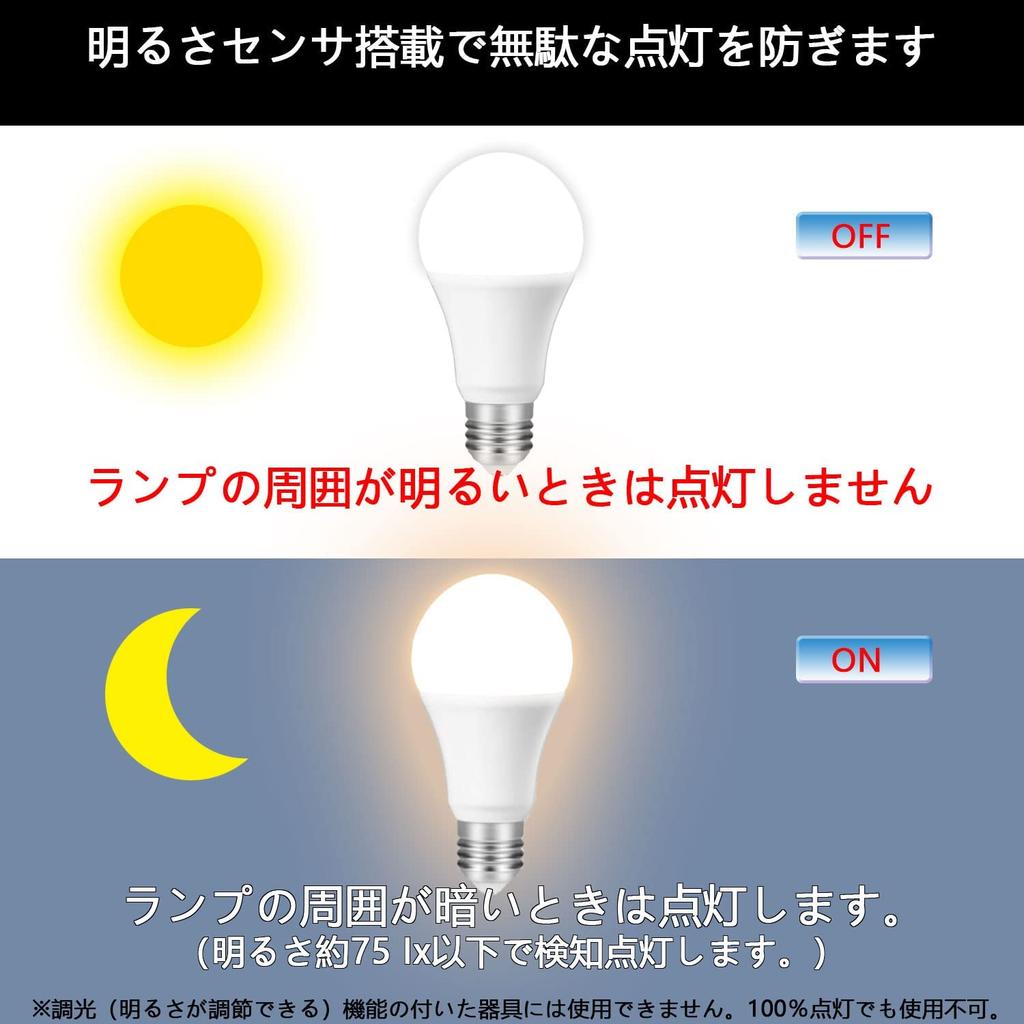 Motion sensor LED light bulb, E26 base, equivalent to a 100W incandescent bulb, daylight white, 1620lm. Automatically turns on and off, and