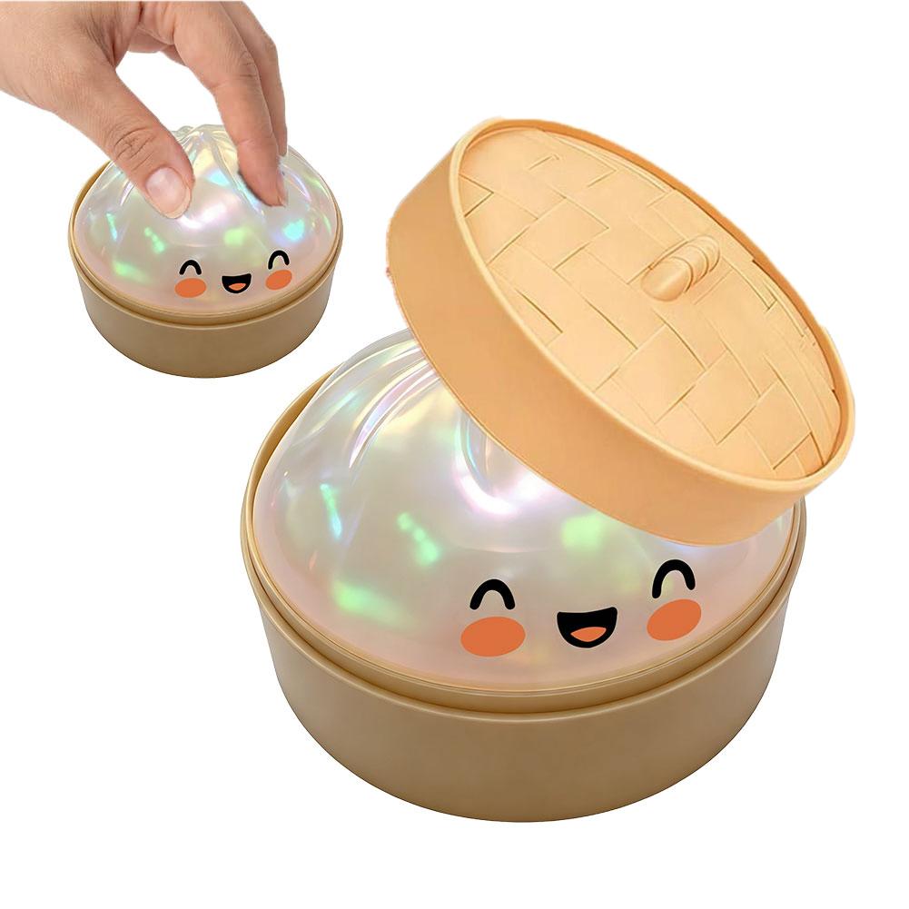 Baozi Stress-Relieving Toy Colorful Realistic Giant Steamed Bun Squeezable Toy Reusable Low Rebound Decompression Toy Home Decor