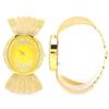 Fashionable Women Watch Wide Mesh Belt Quartz Shining Elegant Wrist Watch for FemaleGold