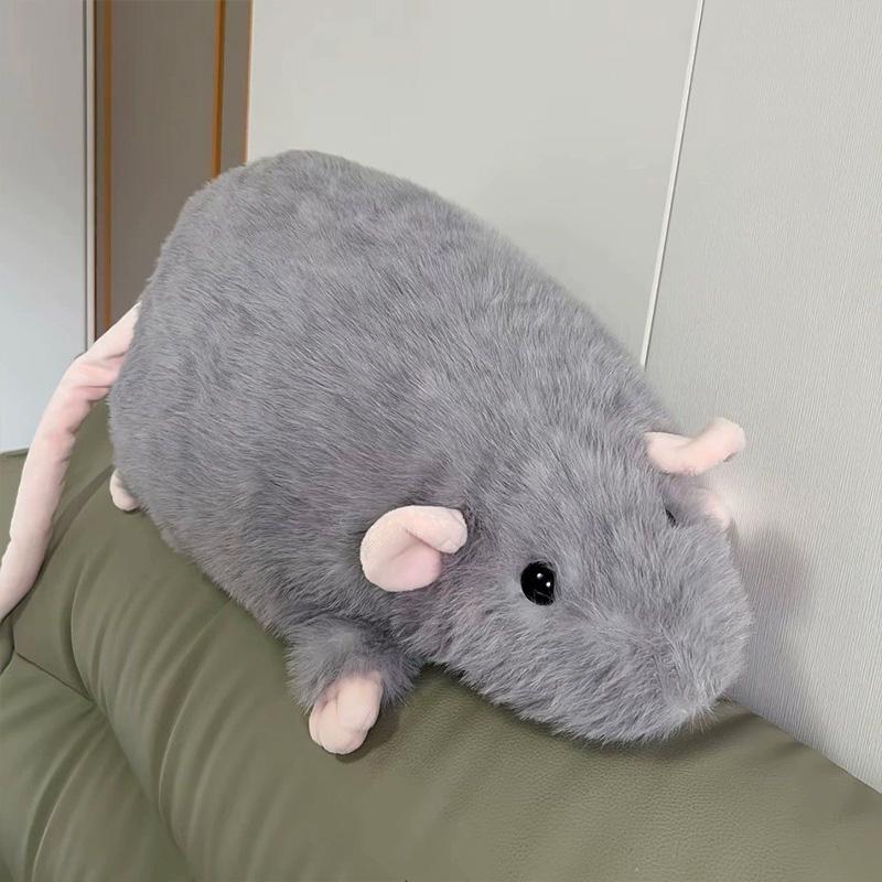 Poupée Souris 35/50cm Dessin Animé Fleur Surdimensionnée Branche Rat Poupée Peluche Douce Figurine Animale Cadeau Enfant Anniversaire Jouet Chat Animal de Compagnie Cadeau Festival