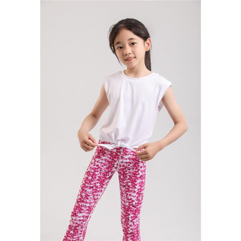 

Girls Quick-Dry Tie-Knot Yoga Vest - Sleeveless Dual-Use Fitness Top 160
