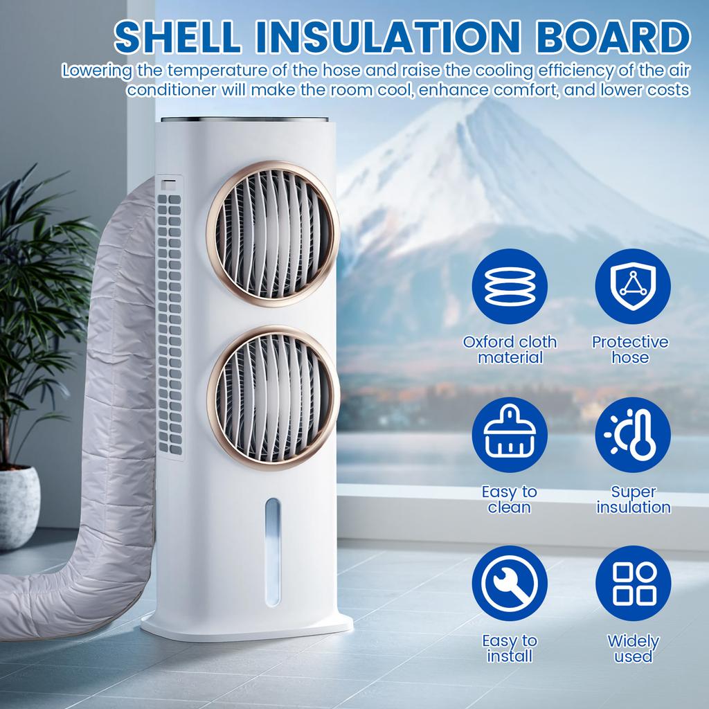 Portable Air Conditioner Hose Cover Universal AC Exhaust Pipe Wrap Protection Waterproof Dustproof Heat Insulation Cover