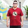 Herren-T-Shirt mit kurzen Ärmeln und Übergröße, Übergröße, lockeres Kurzarm-T-Shirt, extragroß, Halbarm-Oberteil, T-Shirt, Fat Man Bottoming Shirt, 7XL