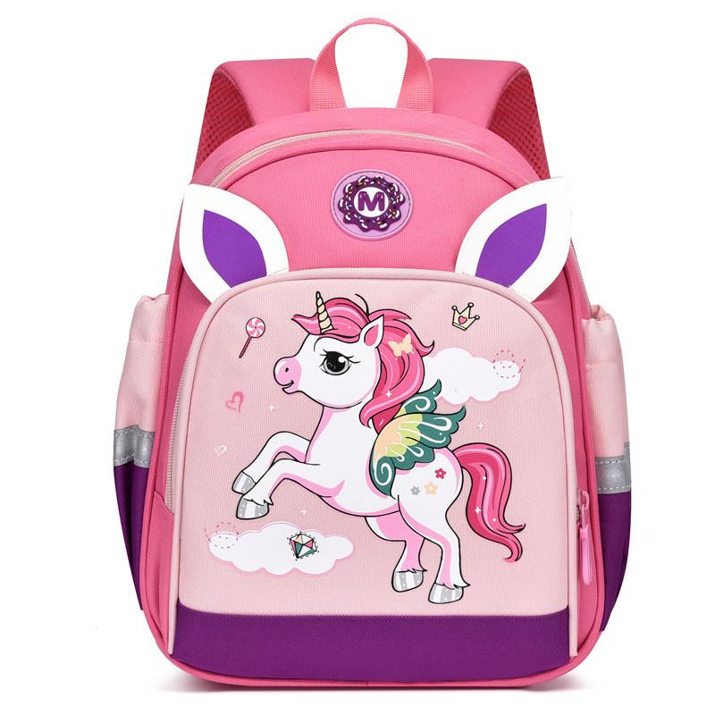 Colorful Cartoon Pony Print Childrens Backpack For Kindergarten With Lightweight Design