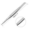 uxcell Stainless Steel Straight Pointed Tweezers with Serrated Tips, Daily Garden Tool, 180mm