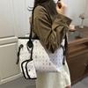 Fashion PU Leather Women's Shoulder Bag Large Capacity Zipper Crossbody Bag Tote Bag
