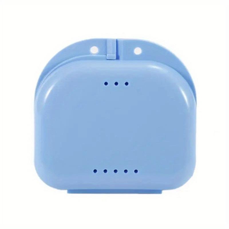 Portable Colored Fake Teeth Storage Boxes Tooth Retainer Mouth Guard Denture Storage Plastic Box Oral Household Hygiene Supplies.