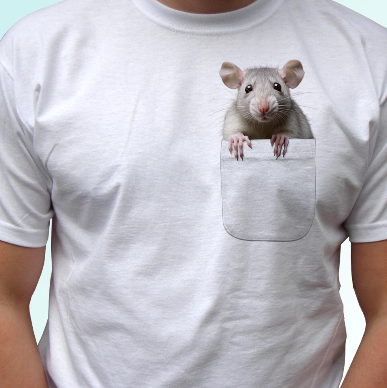 Rat pocket no4 print white kids boys T-Shirt animal tee top design gift all sizes 100