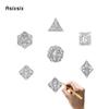 7 Pcs Green Flying Dragon Metal Dice Hollow Metal Polyhedral Dice Set Suitable for Role-Playing RPG  Board Game Card Game