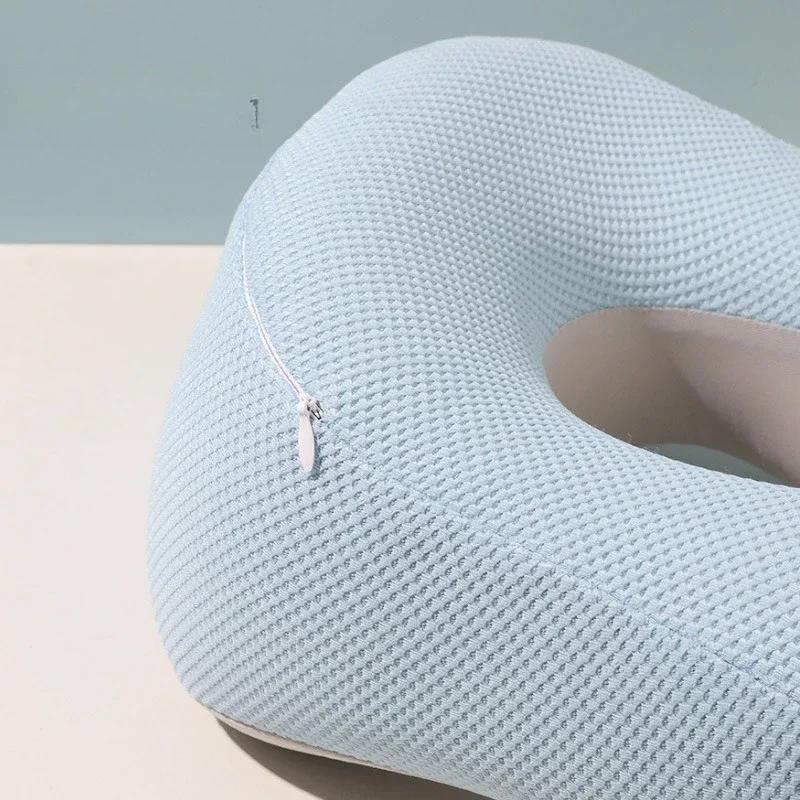 Cooling Memory Foam U-Neck Pillow - Travel/Office/Plane Nap Pillow with Magnetic Cover