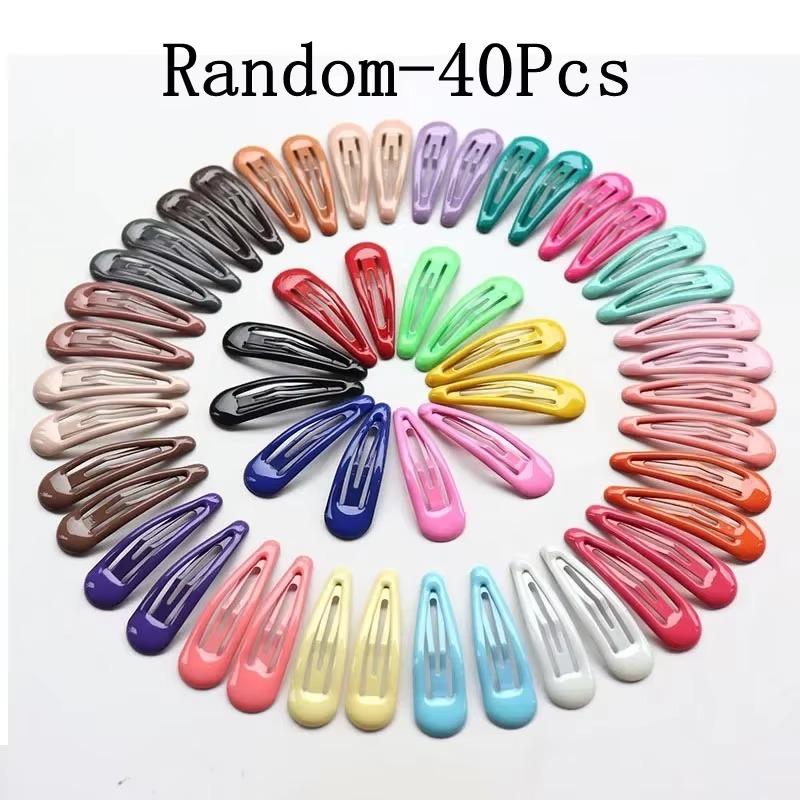 30/40Pcs Set New Paint Printing BB Clip Children's Broken Hairpin Metal Side Little Girl Hair Accessories Hairpin