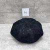 25 Stylish Small V-Face High Quality Plaid Sequins Washed Denim Octagonal Hat Women'S Street Beret