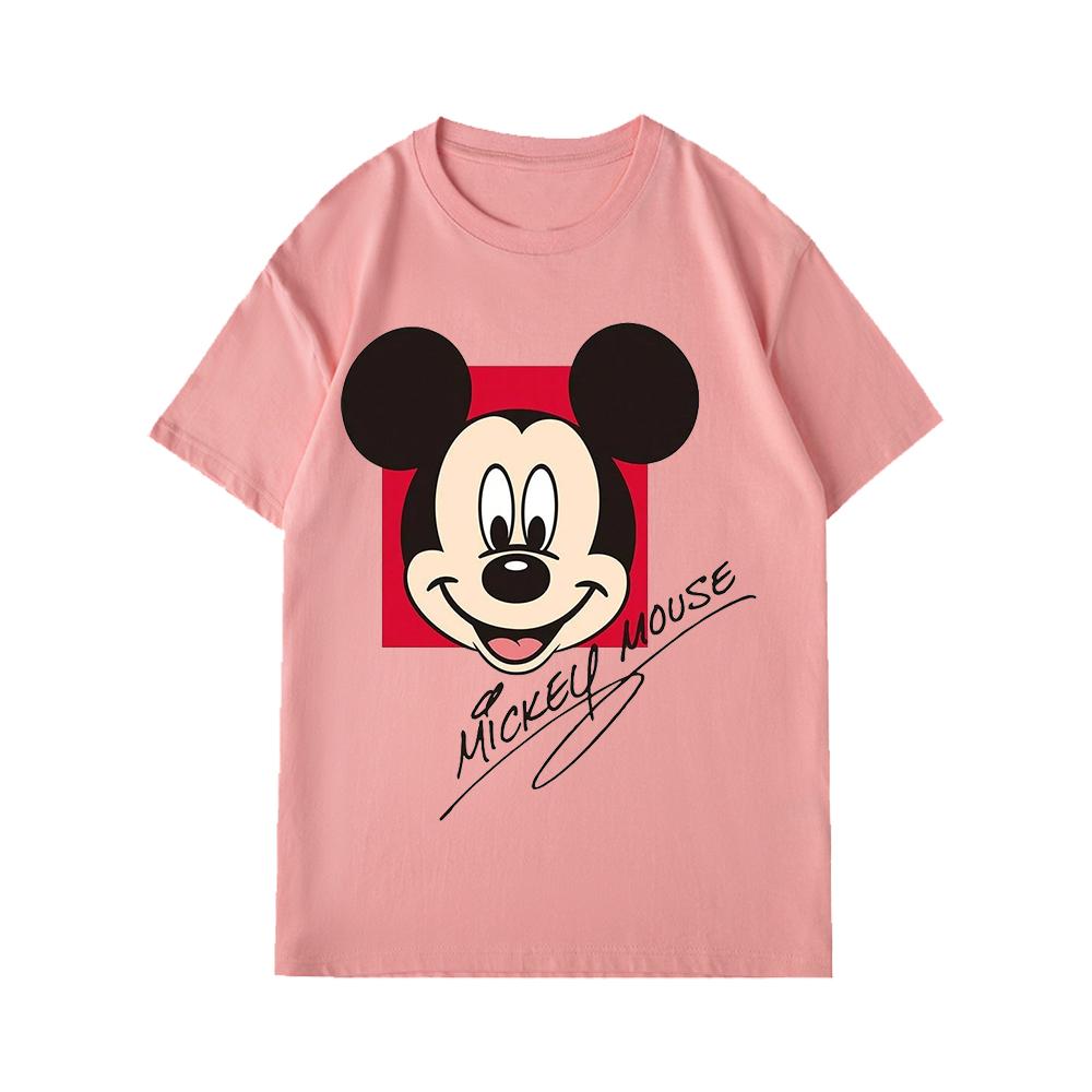 Disney Classic Mickey Mouse T Shirt Summer Cotton Short Sleeve Unisex Couples T-Shirt Stylish Cute Men Women Clothing Hip Hop Te