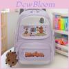 Capybara Cartoon Large Capacity Backpack With Breathable Water Resistant Oxford Fabric For Middle School Students