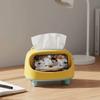 Multi-functional Desktop Tissue Box Plastic Phone Stand Holder Modern Napkin Dispenser  Bedroom