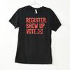 Canvas Mens Black Cotton T-Shirt Spell Out Statement Tee Crewneck Short Sleeve M