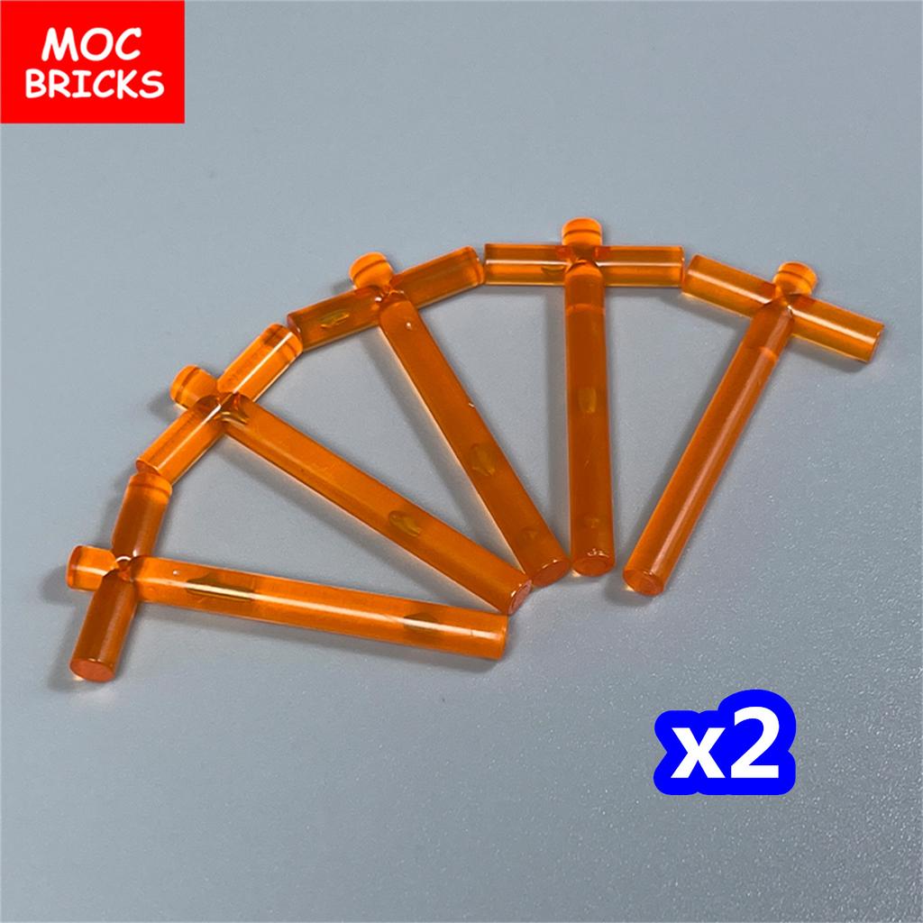 Non-Toxic Moc Bricks Sword Hilt Bar 4L 2L Crossed Lightsaber Blade 21699 64567 4Cm Figure Weapon Educational Blocks Assembled Kids Toys