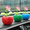Car Ornament Solar Powered Dancing Shaking Head Cartoon Sun Flower Pot Automobile Auto Dashboard Decoration Cute Car Accessories