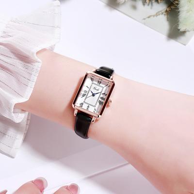 Student Uhr Kleine Quadratische Uhr Kompakte Damen Einfache Vielseitige Uhr Damen Quarz Wasserdichte Uhr Weibliche