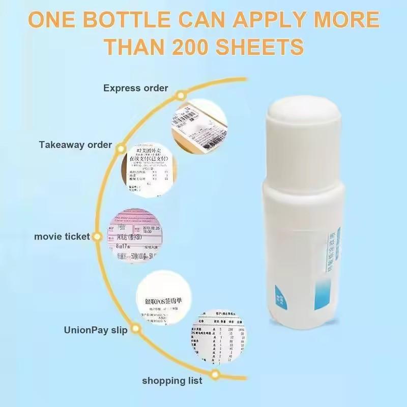 Fast-Drying Thermal Paper Correction Fluid Eraser Package Parcel Box ID Information Protector Anti Peep Identity Info Guard