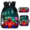 3Pcs/set Garten Of BanBan Backpack Anime Game School Bags Boys Girls Bookbag Cartoon Large Capacity Children Schoolbag Mochila