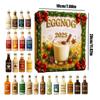 Christmas Countdown Calendar 2D Acrylic Decoration 24 Days Eggnog Ornament for Holiday Winter Home Decorations 2025 Xmas Navidad