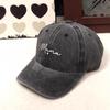 Fashion Letters Embroidery Baseball Cap Women Washed Cotton Snapback Peaked Hat Female Lady Outdoor Sunshade Cap