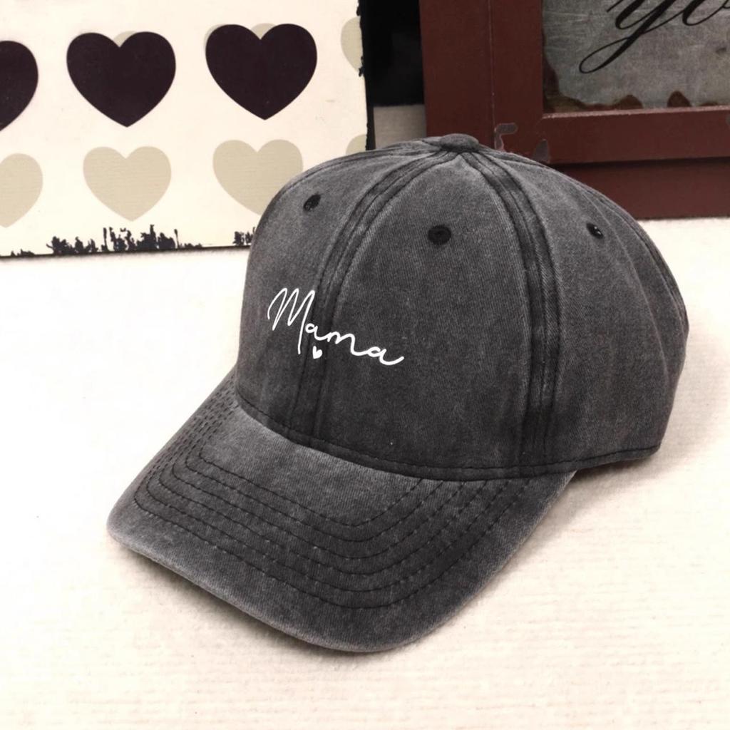 Fashion Letters Embroidery Baseball Cap Women Washed Cotton Snapback Peaked Hat Female Lady Outdoor Sunshade Cap