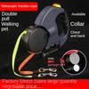 Double Dog Leash Light Retractable Roulette Double End Leash Portable Rotating Pet Leash for 2 Dogs Walking Pet Supplies