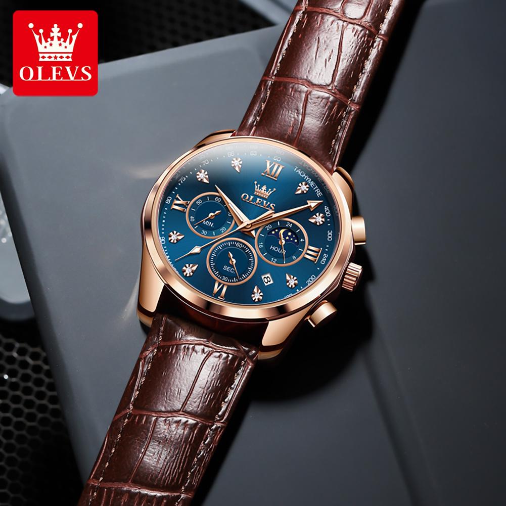 OLEVS Brand Men's Belt Multifunctional Quartz Watch 2888