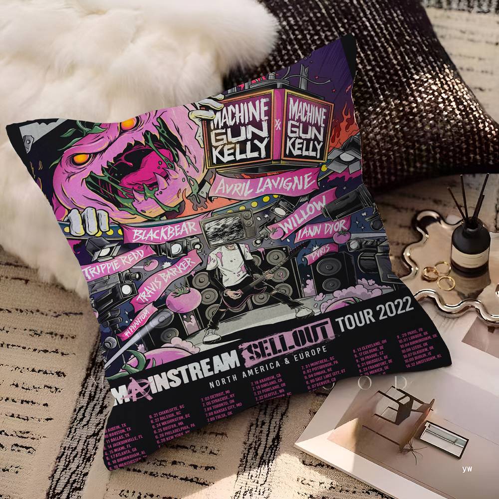 M-Machine Gun Kelly-y Pillow Cover for Bedroom Room and Living Room Sofa Decorative Cushion Cover