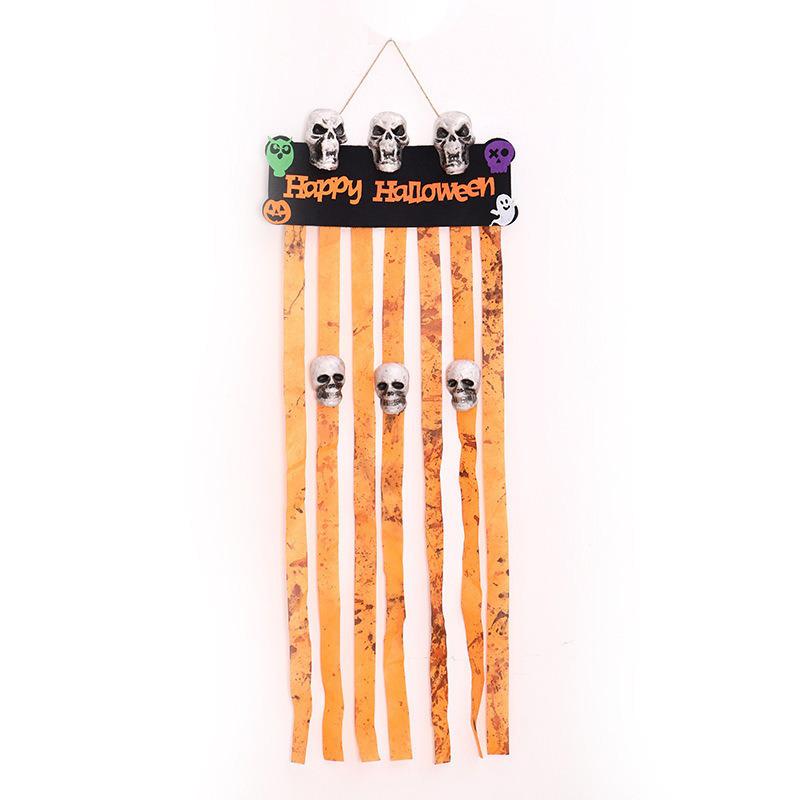 Halloween Skull Door Curtain Decoration for Spooky Festive Parties