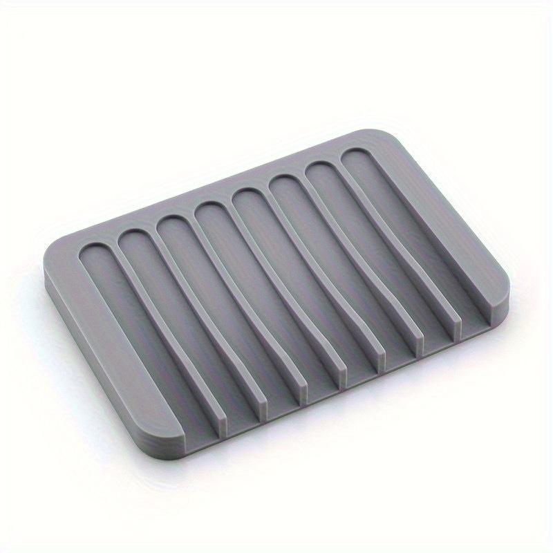 1Pc Quality Silicone Self-draining Soap Box - Stylish Solid Color for Showers Bathrooms Kitchens