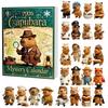 Novelty Gift for Capybara Lovers 2026 Christmas Advent Calendars, 24 Days Countdown with Creative Desk Accessories Cute 2D Hanging Ornaments, Holiday