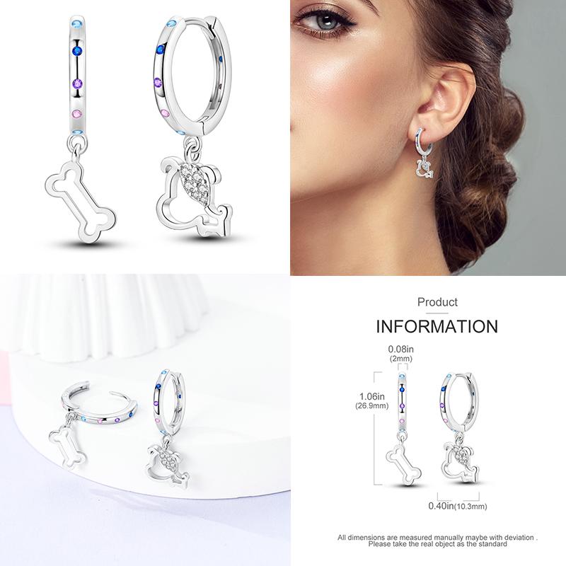 Fashion 925 Silver Luminous Shell Earrings For Women Pave CZ Heart Shape Star Moon Hoop Earrings Engagement Wedding Jewelry