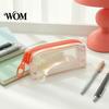 Iridescent Holographic Pencil Case Case, Transparent Stationery Bag with Wide U-Shaped Zipper, Large Capacity Pen Pouch for Students