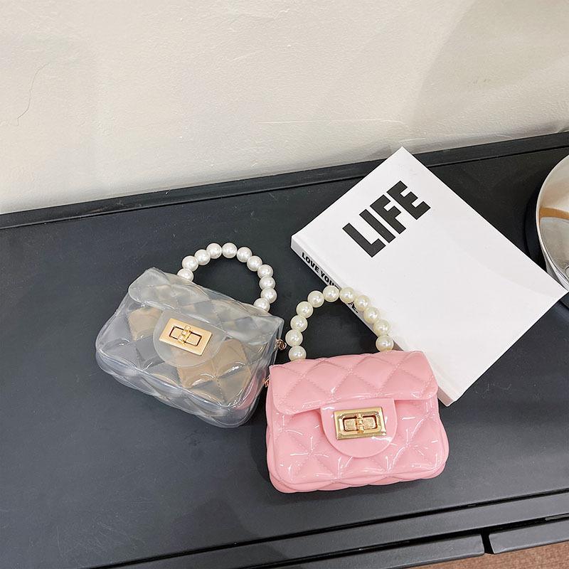 Jelly Bag South East Asia Children'S Bag Chain Pearl Handbag Rhombus Women'S Bag