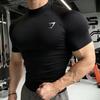 Herren Shark Sport-T-Shirt mit Schnelltrocknung - Kurzarm, Hoher Kragen, Atmungsaktiv, Elastisch, Enganliegend für das Training.