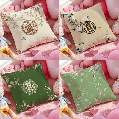 Čínské květinové vzory Vzor povlaku na polštář Tištěný povlak na polštář pro obývací pokoj Pohovka Povlak na polštář a Dekorace ložnice