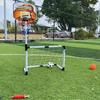 2-in-1 Football Goal and Orange Basketball Hoop, Perfect As Gifts for Halloween, Christmas, Thanksgiving and Birthdays.