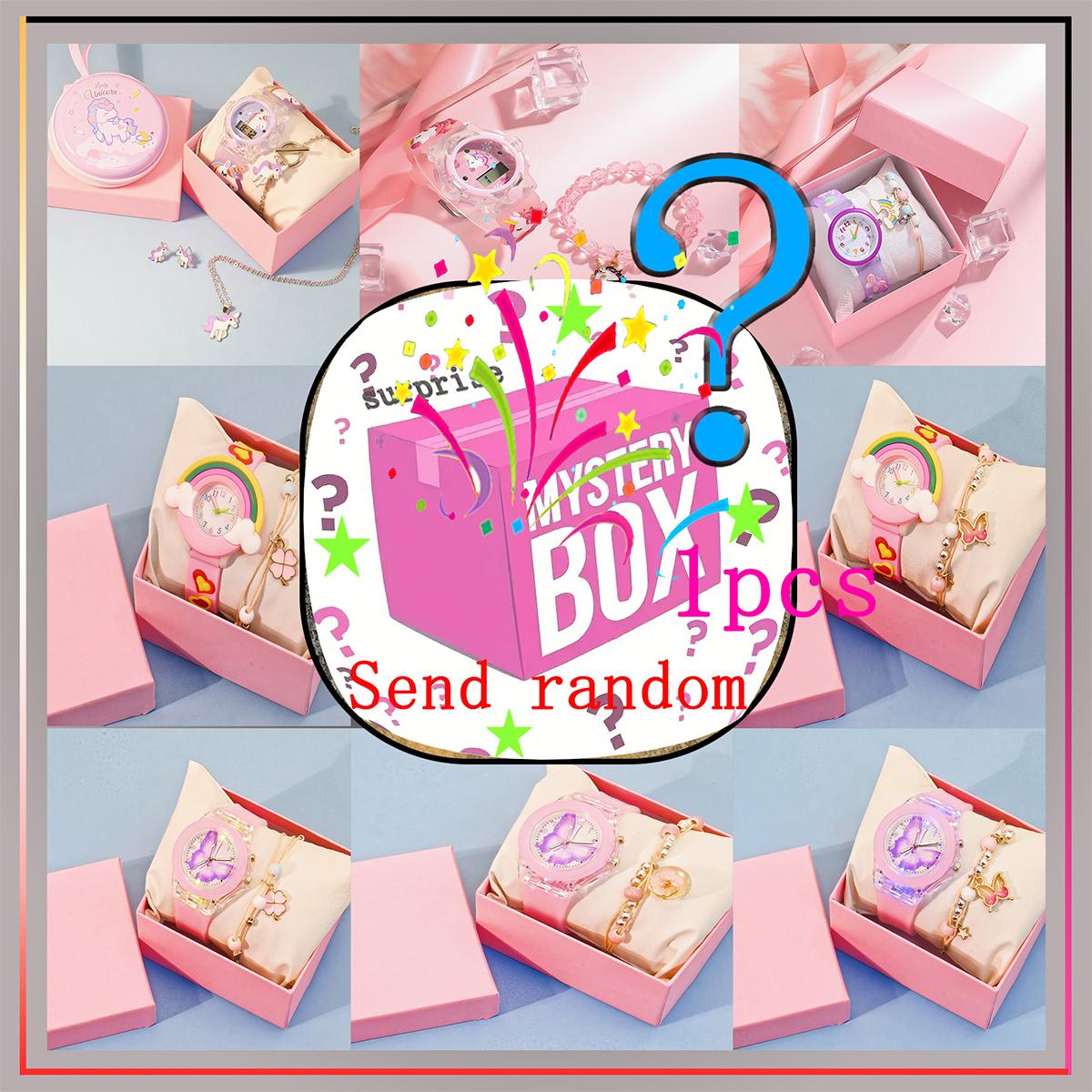 

1 шт./набор Сюрприз слепая коробка модные простые женские часы случайный стиль разноцветный