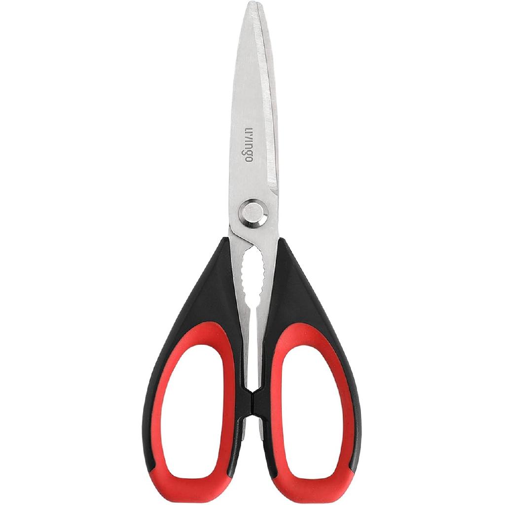 LIVINGO Kitchen Scissors Heavy Duty, 8.5 Inch Dishwasher Safe Ultra Sharp Premium Heavy Duty Kitchen Shears, Multi Purpose Cooking Scissors Stainless