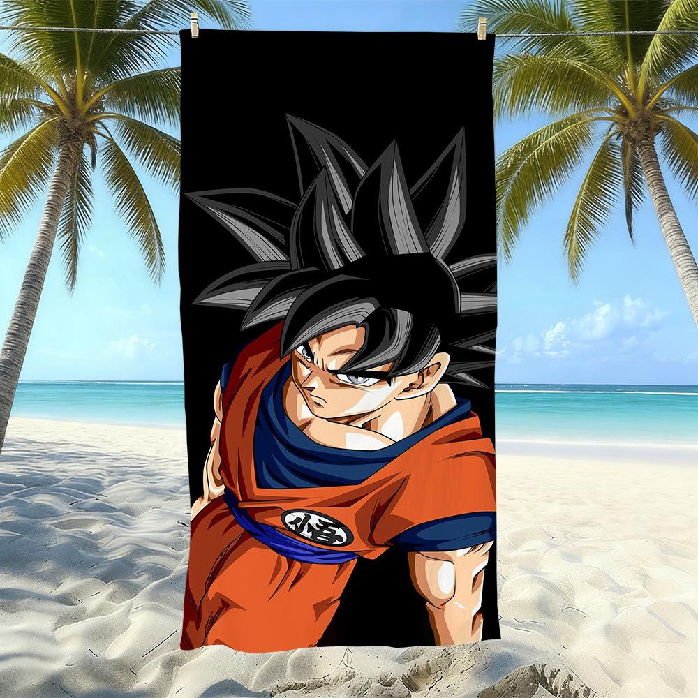 Animation Beach Towels Thickened Microfiber Quick-Drying Bath Towels Outdoor Travel Towels Can Be