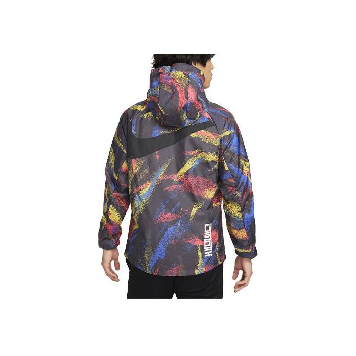 Nike AWF Splash Pattern Full Print Long Sleeve Hooded Jacket Men Jacket Black DN1034-010