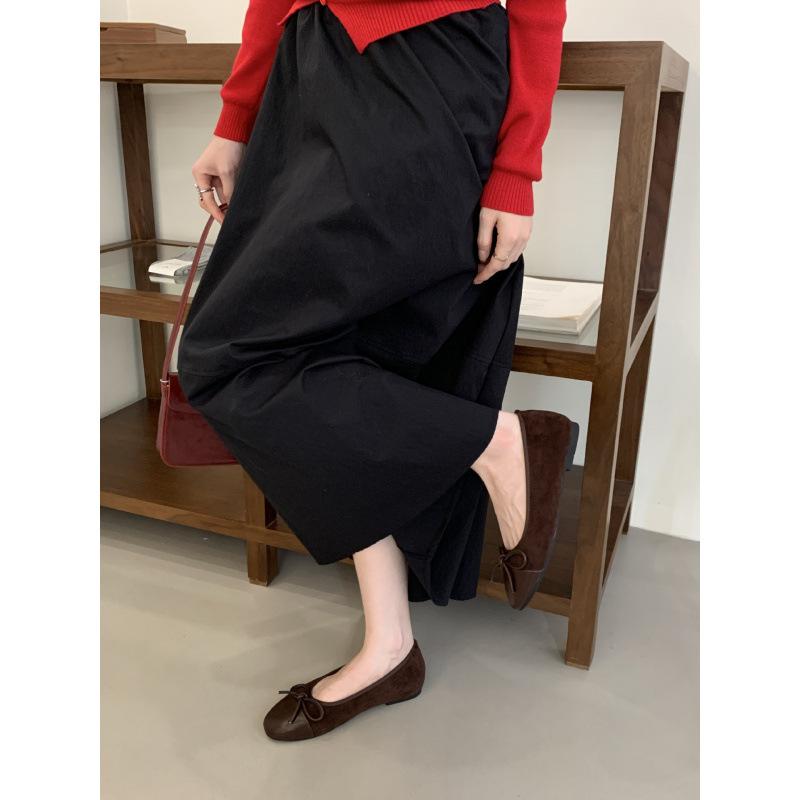 

2025 autumn new retro leopard print ballet shoes women s flat bottom splicing light mouth bow single shoes commuter work shoes 39 чорний