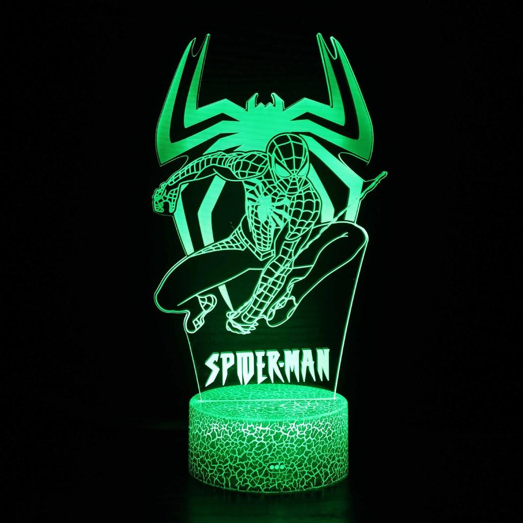 Spider-Man 3D LED Nachtlicht Moderne Haus Schlafzimmer Dekoration Mit Fernbedienung