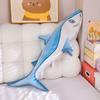 60/100/150cm Cute Shark Plush Toy Soft Stuffed Speelgoed Animal Reading Pillow for Birthday Gifts Cushion Doll Gift Room Decor
