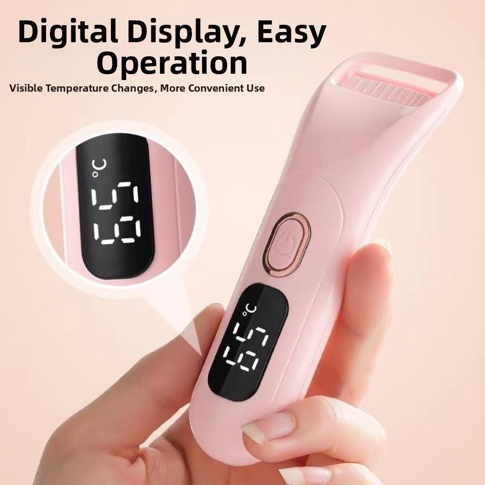 Rechargeable Heated Eyelash Curler Temperature Control Lash Curling Wand  Makeup Application