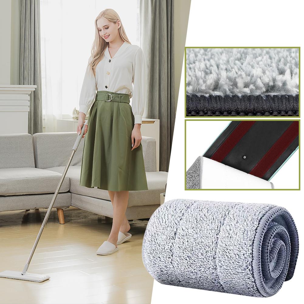 Reusable Mop Pads With Replaceable Sticky Cloth No Easy Hand Home Mop Tool Cloth Use Wet Wash D H6A8